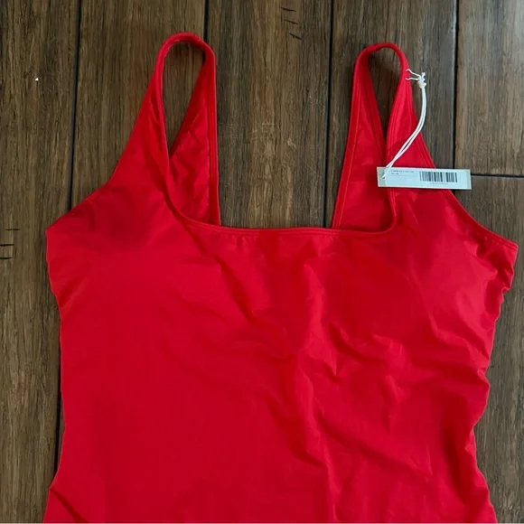 NWT Everlane The Square Neck One Piece Red Swimsuit Size XXL Bathingsuit - Picture 2 of 11